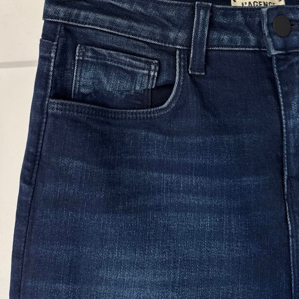 L’AGENCE Oriana High Rise Straight Leg Jeans Womens Size 26 in Bleu Jay *EUC - Picture 8 of 12